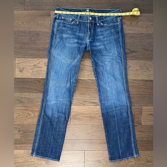 7 For All Mankind Colette Women's Straight Dark Wash Jeans Size 31 - Picture 10 of 15